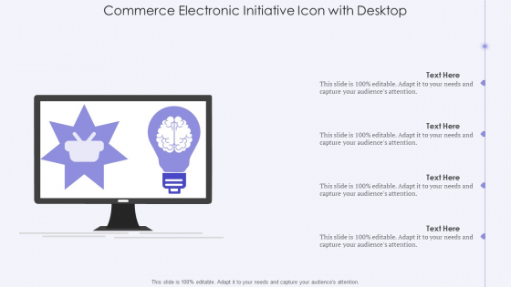 Commerce Electronic Initiative Icon With Desktop Demonstration PDF