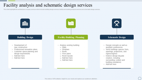 Commercial And Urban Architect Business Profile Facility Analysis And Schematic Design Services Summary PDF Commercial And Urban Architect Business Profile Facility Analysis And Schematic Design Services Summary PDF