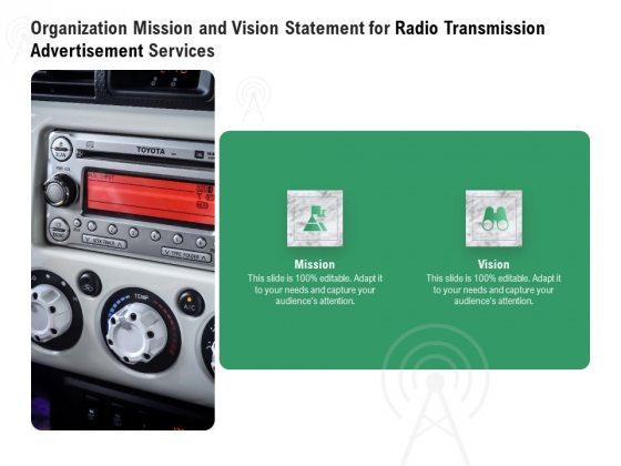 Commercial Broadcasting Organization Mission And Vision Statement For Radio Transmission Advertisement Services Summary PDF Commercial Broadcasting Organization Mission And Vision Statement For Radio Transmission Advertisement Services Summary PDF