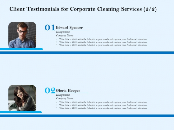 Commercial Cleaning Services Client Testimonials For Corporate Cleaning Services Designation Infographics PDF Commercial Cleaning Services Client Testimonials For Corporate Cleaning Services Designation Infographics PDF