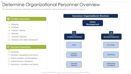 Commercial Insurance Solutions Strategic Plan Determine Organizational Personnel Overview Professional PDF