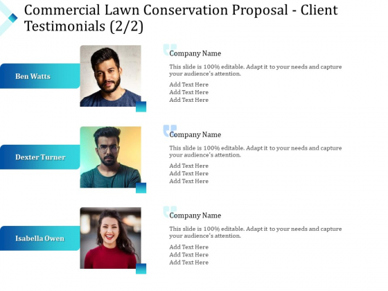Commercial Lawn Conservation Proposal Client Testimonials Teamwork Ppt Pictures Example PDF Commercial Lawn Conservation Proposal Client Testimonials Teamwork Ppt Pictures Example PDF