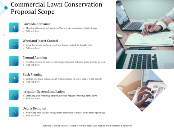 Commercial Lawn Conservation Proposal Scope Ppt Graphics PDF Commercial Lawn Conservation Proposal Scope Ppt Graphics PDF