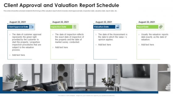 Commercial Property Evaluation Techniques Client Approval And Valuation Report Schedule Diagrams PDF Commercial Property Evaluation Techniques Client Approval And Valuation Report Schedule Diagrams PDF