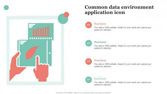 Common Data Environment Application Icon Ppt Slides Sample PDF