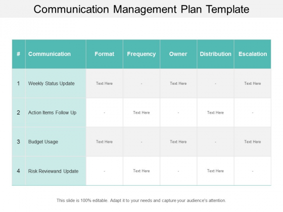 Sample Communications Plan Template from www.slidegeeks.com