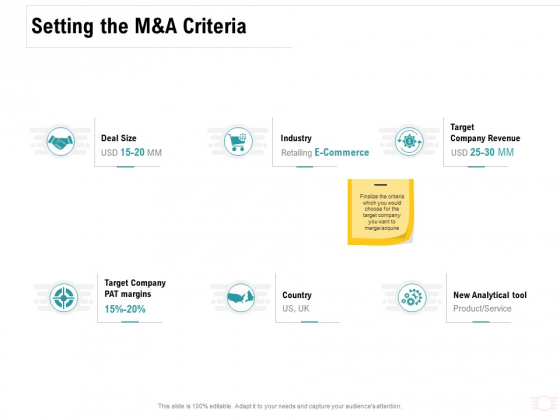 Company Amalgamation Setting The M And A Criteria Ppt Gallery Graphics Template PDF Company Amalgamation Setting The M And A Criteria Ppt Gallery Graphics Template PDF