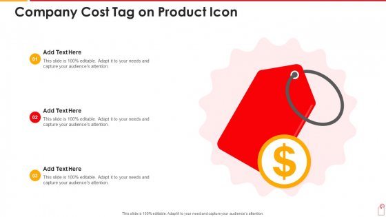 Company Cost Tag On Product Icon Themes PDF