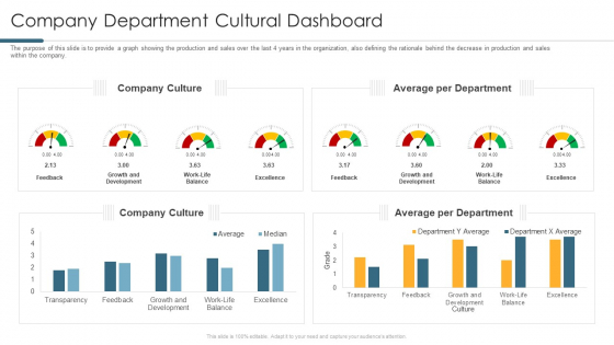 Company Department Cultural Dashboard Formats PDF