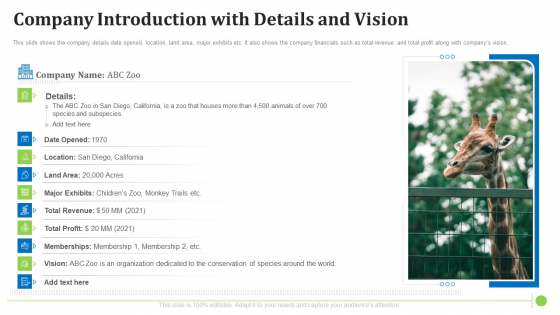 Company Introduction With Details And Vision Inspiration PDF Company Introduction With Details And Vision Inspiration PDF