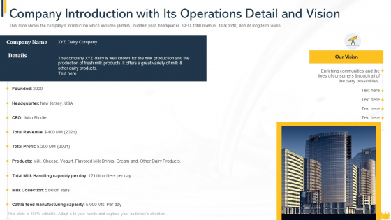 Company Introduction With Its Operations Detail And Vision Elements PDF Company Introduction With Its Operations Detail And Vision Elements PDF