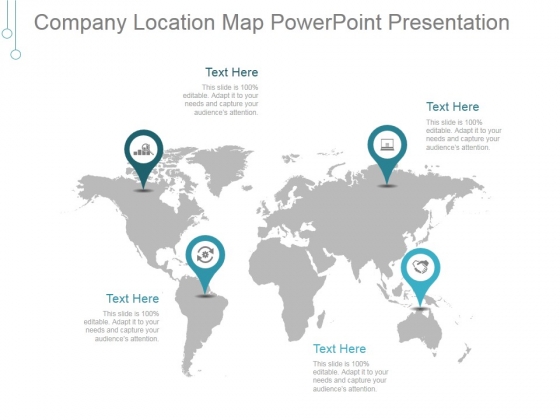 Company Location Map Ppt PowerPoint Presentation Icon