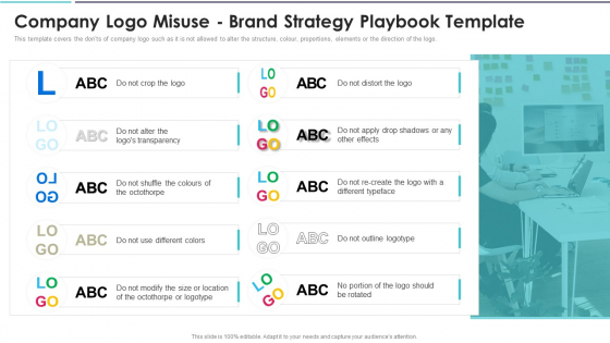 Company Logo Misuse Brand Strategy Playbook Template Pictures PDF Company Logo Misuse Brand Strategy Playbook Template Pictures PDF