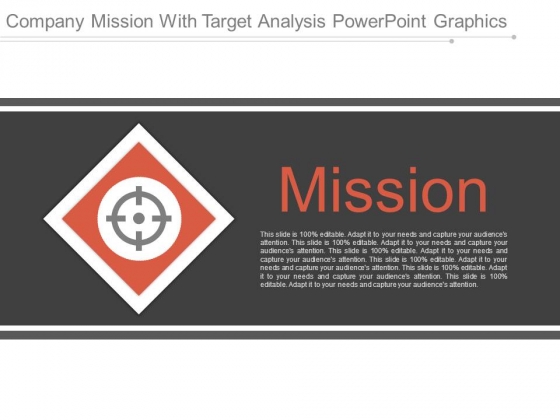 Company Mission With Target Analysis Powerpoint Graphics