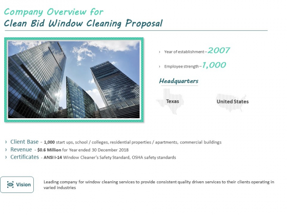 Company Overview For Clean Bid Window Cleaning Proposal Ppt File Format PDF Company Overview For Clean Bid Window Cleaning Proposal Ppt File Format PDF