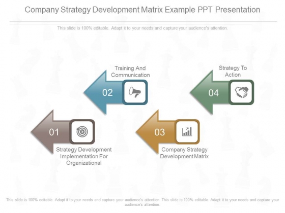Company Strategy Development Matrix Example Ppt Presentation