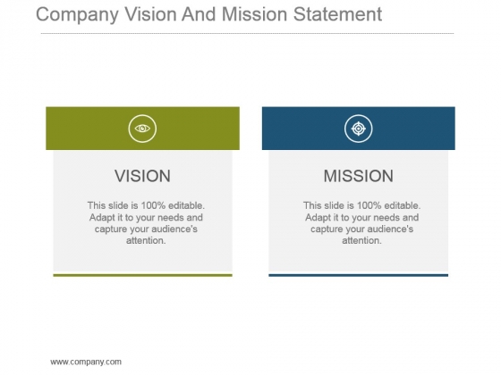 Company Vision And Mission Statement Powerpoint Slide Information