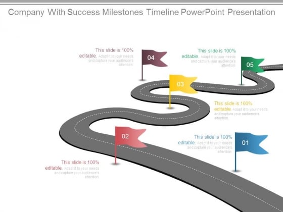 Company With Success Milestones Timeline Powerpoint Presentation