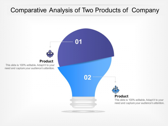 Comparative Analysis Of Two Products Of Company Ppt PowerPoint Presentation Show Shapes PDF
