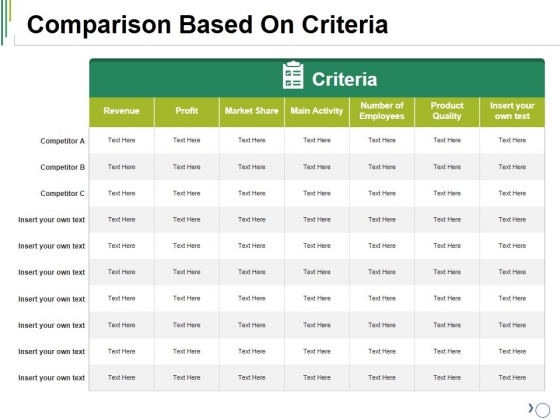 Comparison Based On Criteria Ppt PowerPoint Presentation Show Graphics Pictures Comparison Based On Criteria Ppt PowerPoint Presentation Show Graphics Pictures
