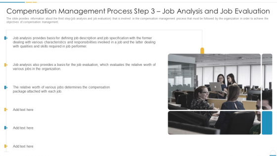 Compensation Management Process Step 3 Job Analysis And Job Evaluation Pictures PDF