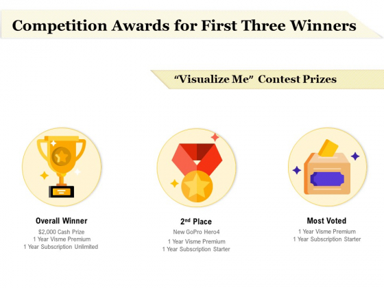 Competition Awards For First Three Winners Ppt PowerPoint Presentation Layouts Brochure PDF