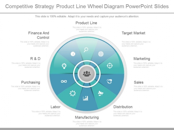 Competitive Strategy Product Line Wheel Diagram Powerpoint Slides Competitive Strategy Product Line Wheel Diagram Powerpoint Slides