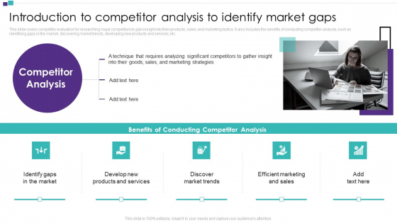 Competitor Assessment To Determine Companys Share Introduction To Competitor Analysis To Identify Market Gaps Slides PDF