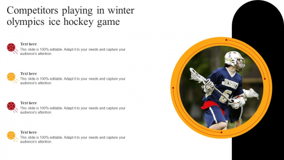 Competitors Playing In Winter Olympics Ice Hockey Game Elements PDF