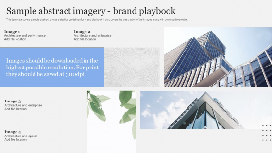 Complete Brand Promotion Playbook Sample Abstract Imagerybrand Playbook Sample PDF