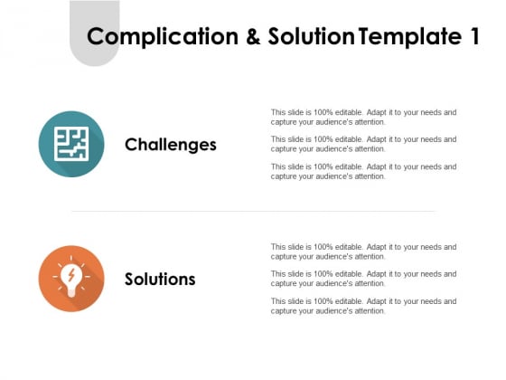 Complication And Solution Marketing Ppt PowerPoint Presentation Icon Maker Complication And Solution Marketing Ppt PowerPoint Presentation Icon Maker