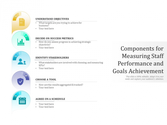 Components For Measuring Staff Performance And Goals Achievement Ppt PowerPoint Presentation Gallery Background Designs PDF Components For Measuring Staff Performance And Goals Achievement Ppt PowerPoint Presentation Gallery Background Designs PDF