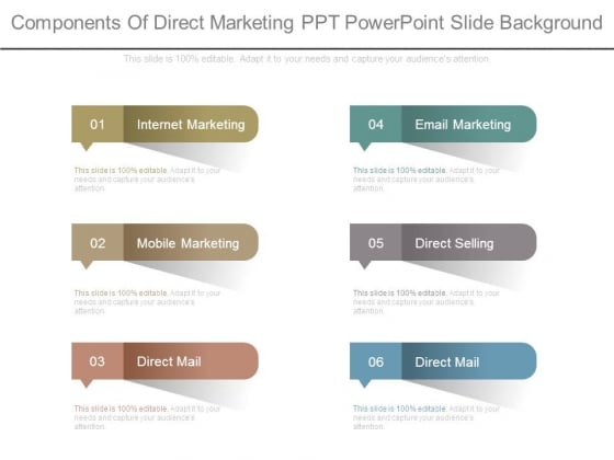 Components Of Direct Marketing Ppt Powerpoint Slide Background Components Of Direct Marketing Ppt Powerpoint Slide Background