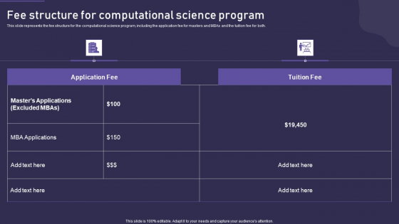 Computational Science Methodology Fee Structure For Computational Science Program Summary PDF Computational Science Methodology Fee Structure For Computational Science Program Summary PDF