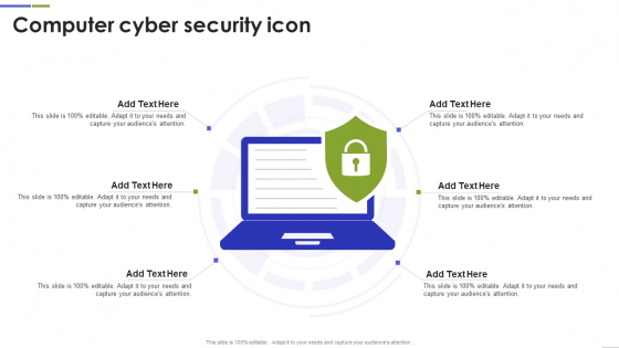 Computer Cyber Security Icon Infographics PDF Computer Cyber Security Icon Infographics PDF
