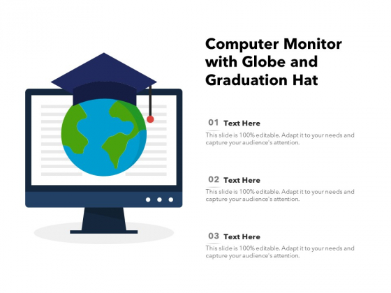Computer Monitor With Globe And Graduation Hat Ppt PowerPoint Presentation File Slides PDF Computer Monitor With Globe And Graduation Hat Ppt PowerPoint Presentation File Slides PDF