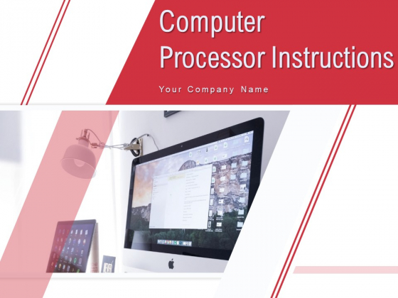 Computer Processor Instructions Magnifying Glass Screen And Gear Computer Screen Ppt PowerPoint Presentation Complete Deck
