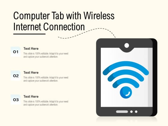 Computer Tab With Wireless Internet Connection Ppt PowerPoint Presentation Layouts Images PDF