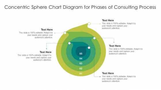Concentric Sphere Chart Diagram For Phases Of Consulting Process Ppt Ideas Tips PDF