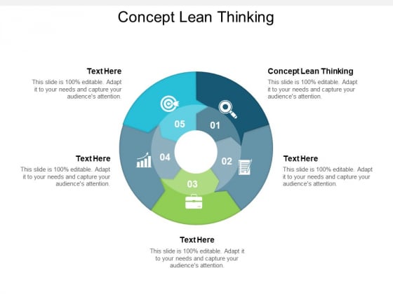 Concept Lean Thinking Ppt PowerPoint Presentation Portfolio Ideas Cpb