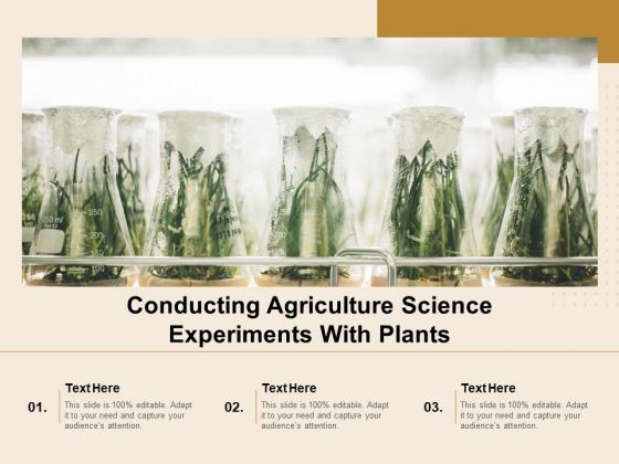 Conducting Agriculture Science Experiments With Plants Ppt PowerPoint Presentation Icon Diagrams PDF