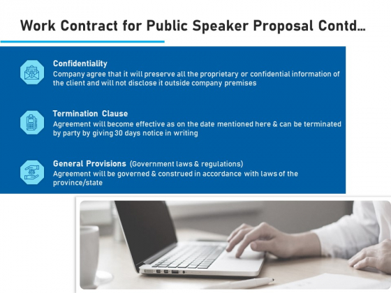 Conference Session Work Contract For Public Speaker Proposal Contd Ppt Inspiration Show PDF