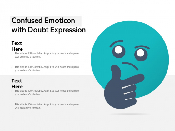 Confused Emoticon With Doubt Expression Ppt PowerPoint Presentation Gallery Layouts PDF