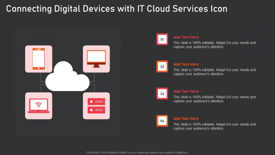Connecting Digital Devices With IT Cloud Services Icon Mockup PDF Connecting Digital Devices With IT Cloud Services Icon Mockup PDF