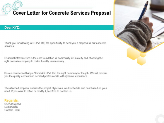 Construction Material Service Cover Letter For Concrete Services Proposal Elements PDF Construction Material Service Cover Letter For Concrete Services Proposal Elements PDF