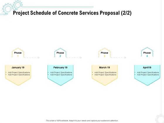 Construction Material Service Project Schedule Of Concrete Services Proposal Specifications Infographics PDF Construction Material Service Project Schedule Of Concrete Services Proposal Specifications Infographics PDF