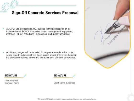 Construction Material Service Sign Off Concrete Services Proposal Pictures PDF Construction Material Service Sign Off Concrete Services Proposal Pictures PDF