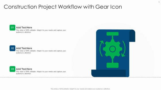 Construction Project Workflow With Gear Icon Rules PDF