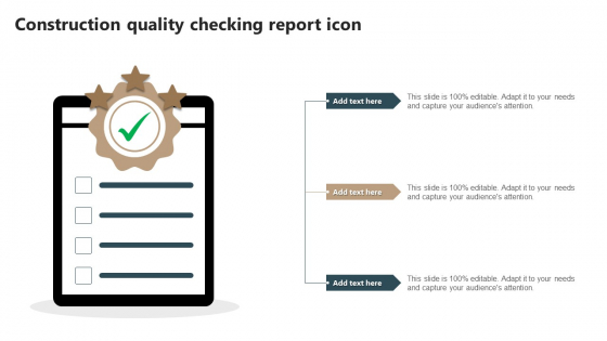 Construction Quality Checking Report Icon Sample PDF