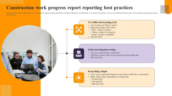 Construction Work Progress Report Reporting Best Practices Structure PDF